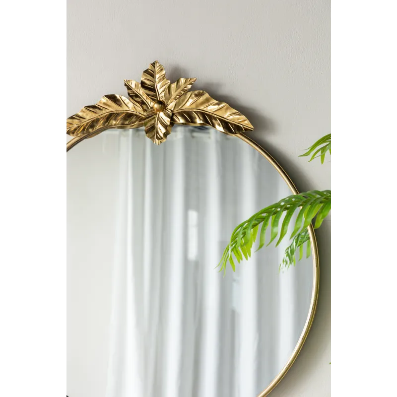 Large Round Wall Mirror With Metal Frame, Circle Accent Mirror For Living Room Bedroom Entryway - Go