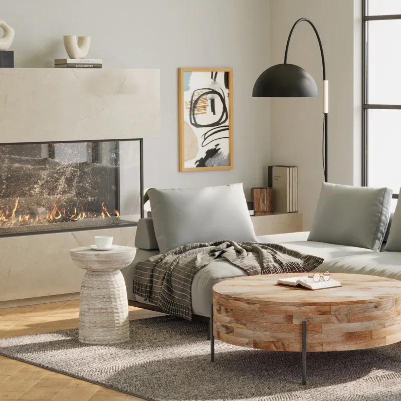 Boyd - Wooden Accent Table - White Wash