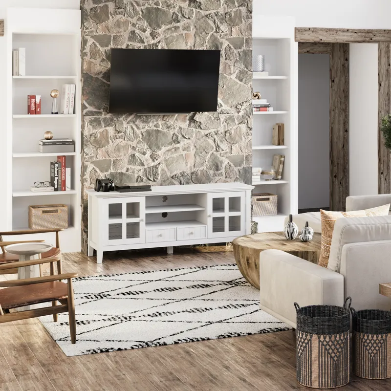 Acadian - 60" TV Media Stand - White