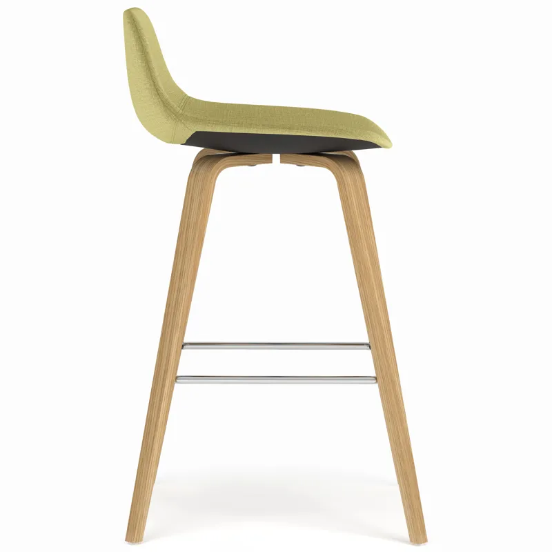 Randolph - Bentwood Counter Height Stool (Set of 2) - Acid Green / Light Brown