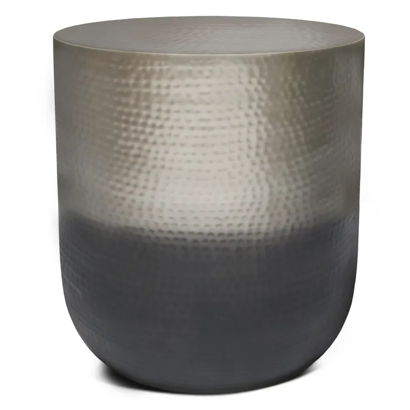 Nova - Metal Side Table - Silver Ombre