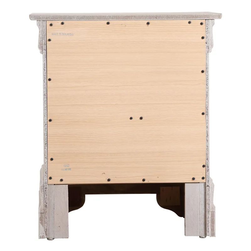 Lorana - G6500-N Nightstand - Silver Champagne