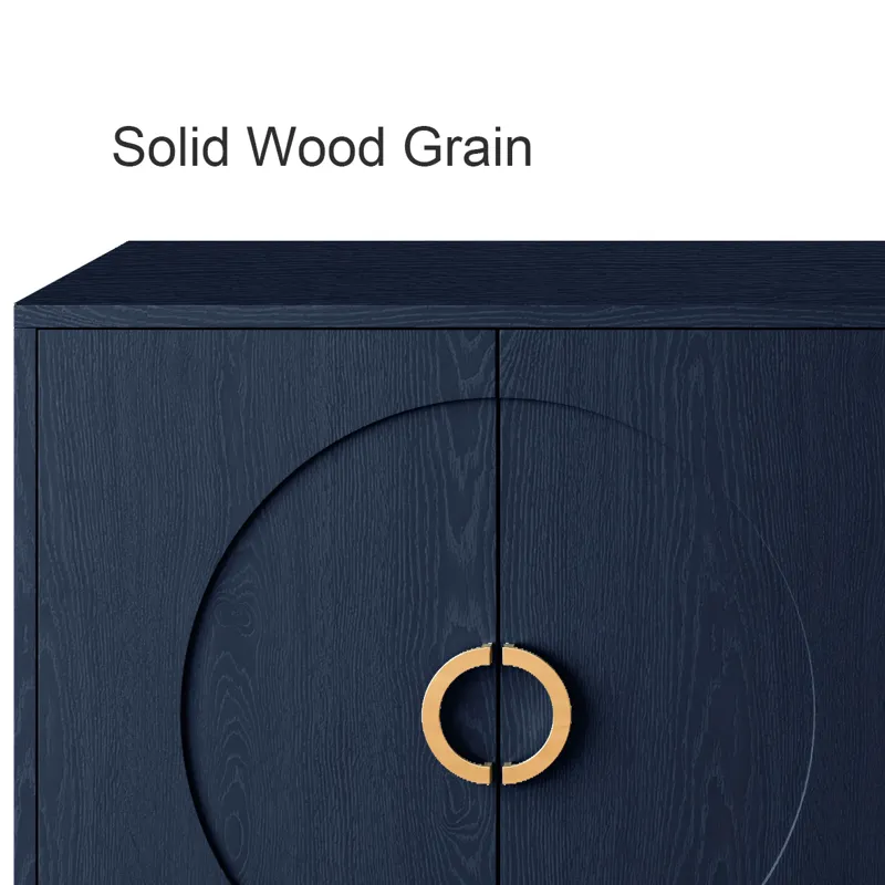 Modern Lacquered 4 Door Wooden Cabinet Sideboard Buffet Server Cabinet Storage Cabinet, For Living R