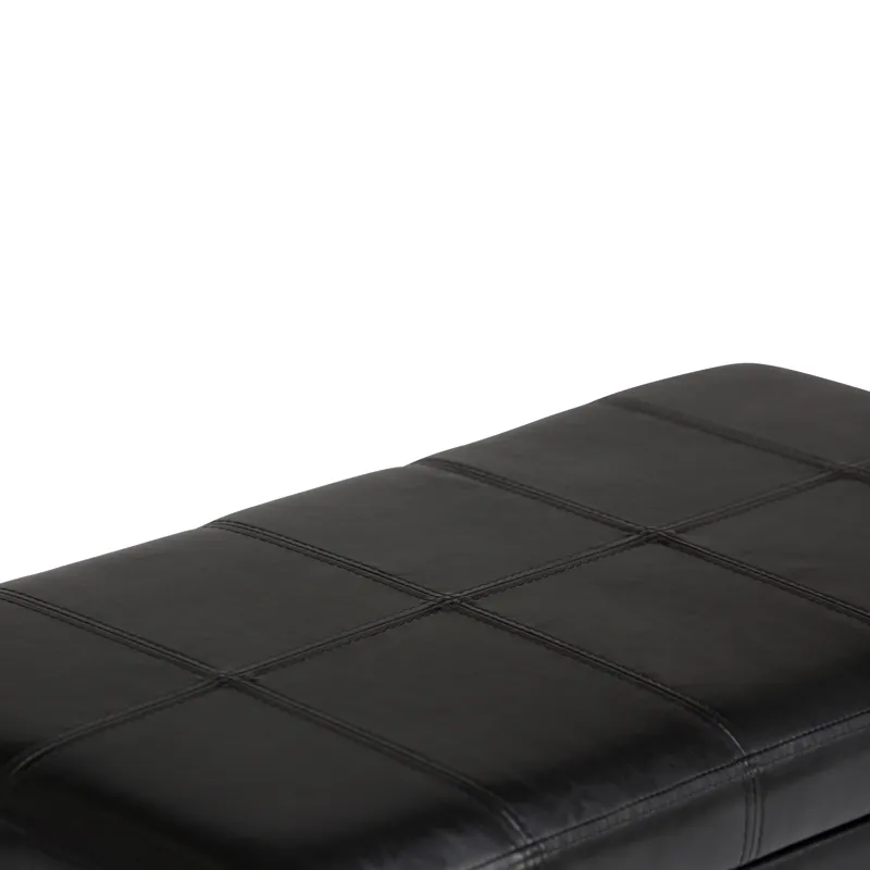 Amelia - Storage Ottoman Bench - Midnight Black