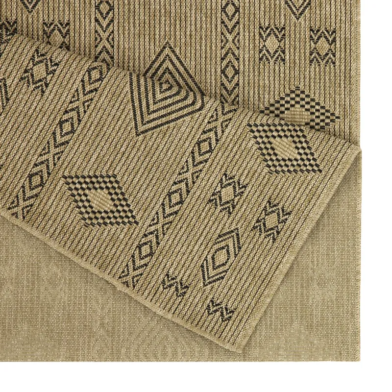 Earth - 7\'10\" X 10\'3\" Indoor / Outdoor Area Rug - Natural / Black