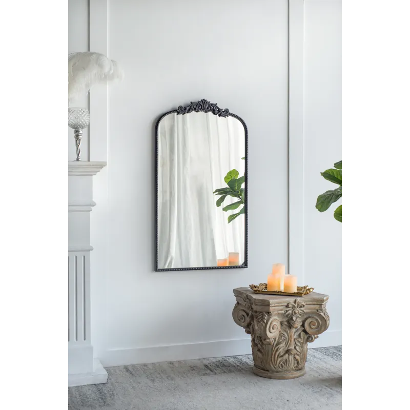 Classic Design Mirror With And Baroque Inspired Frame For Bathroom Or Entryway Console Lean Against 