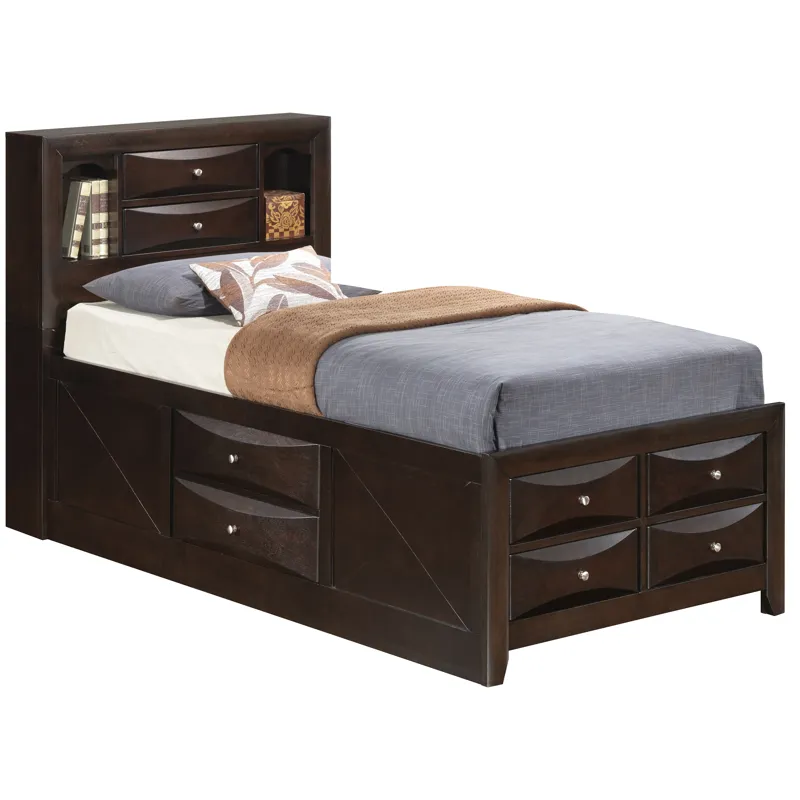 Marilla - G1525G-TSB3 Twin Storage Bed - Cappuccino