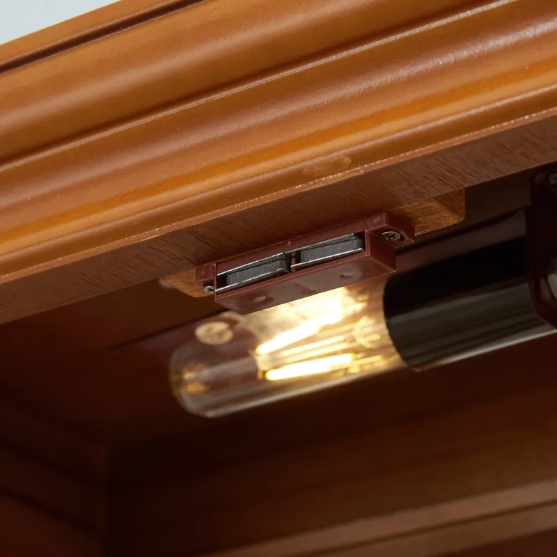 Curio Cabinet Lighted Curio Diapaly Cabinet With Adjustable Shelves And Mirrored Back Panel, Tempere