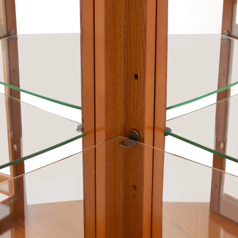 Corner Curio Cabinet With 5 Shelves And Lighting System (E26 Light Bulb Not Included) - Oak