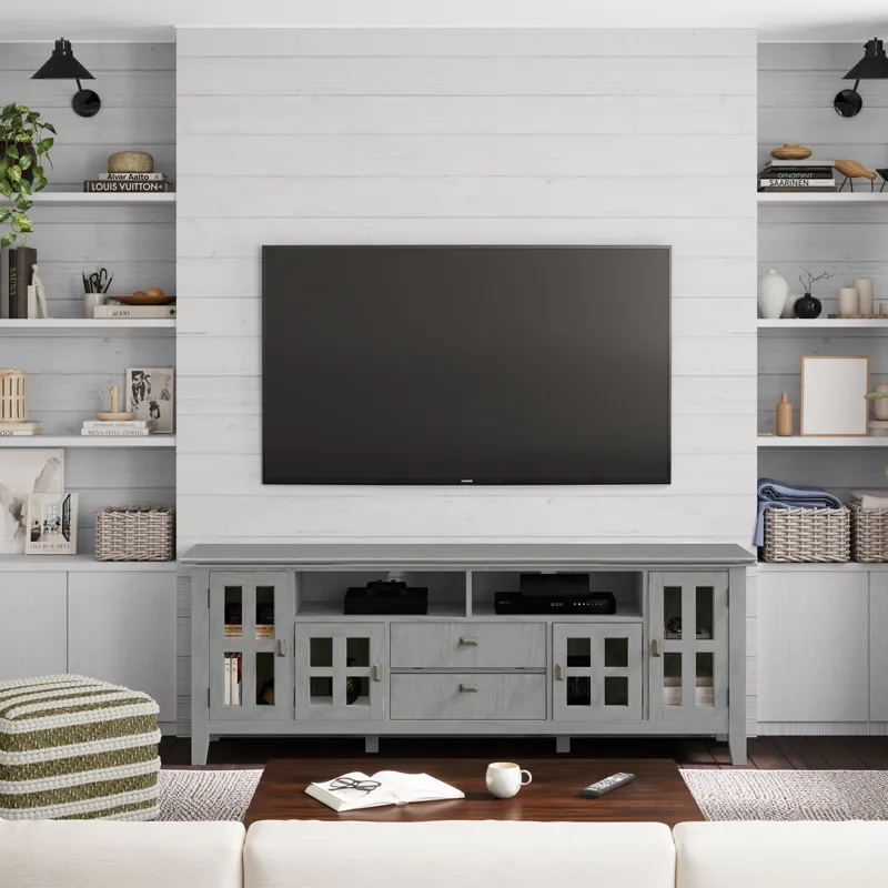 Artisan - 72\" TV Media Stand - Fog Grey