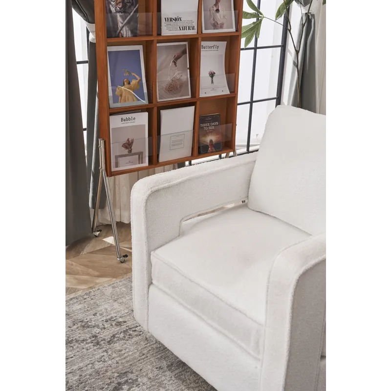 Swivel Barrel Chair For Living Room, 360 Degree Swivel Club Modern Accent Single Sofa Chair, Small L