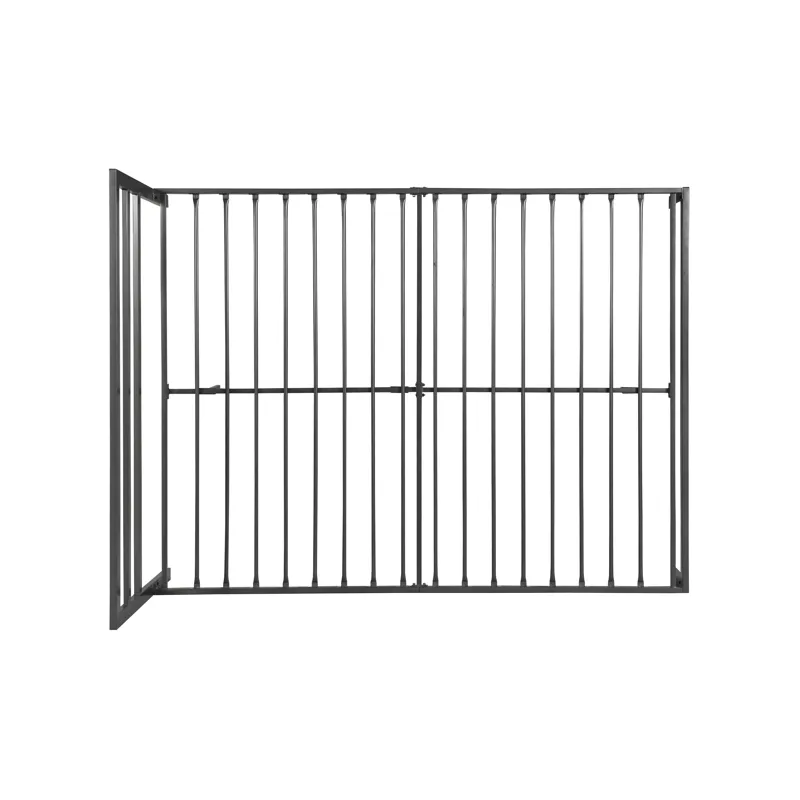 Queen Metal Bed Frame With Headboard - Charcoal Gray