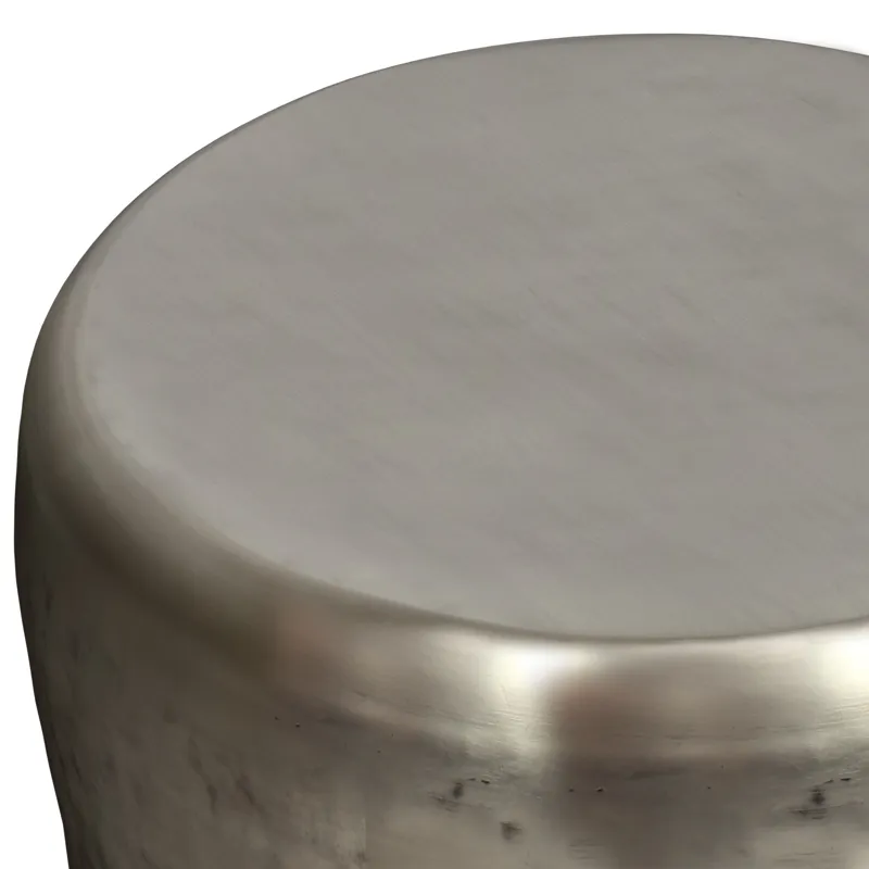 Garvy - Metal Side Table - Antique Silver