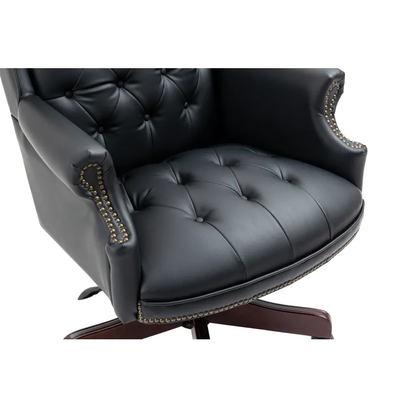 Executive Office Chair, High Back Reclining Comfortable Desk Chair With Smooth Glide Caster Wheels -