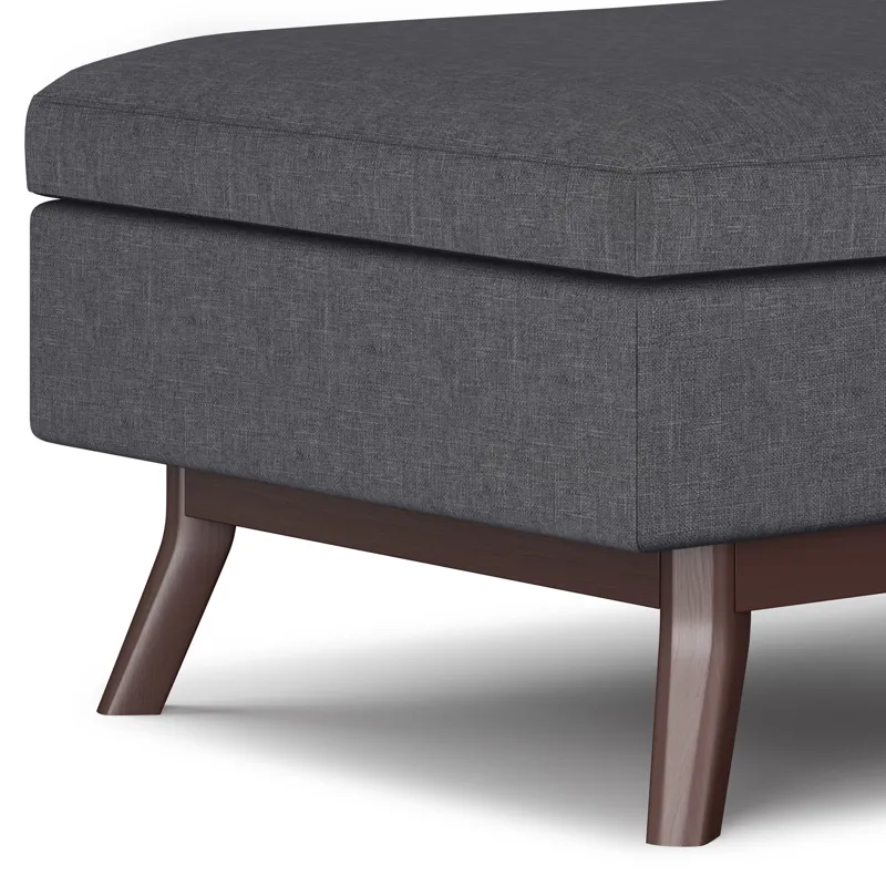 Owen - Coffee Table Storage Ottoman - Slate Grey