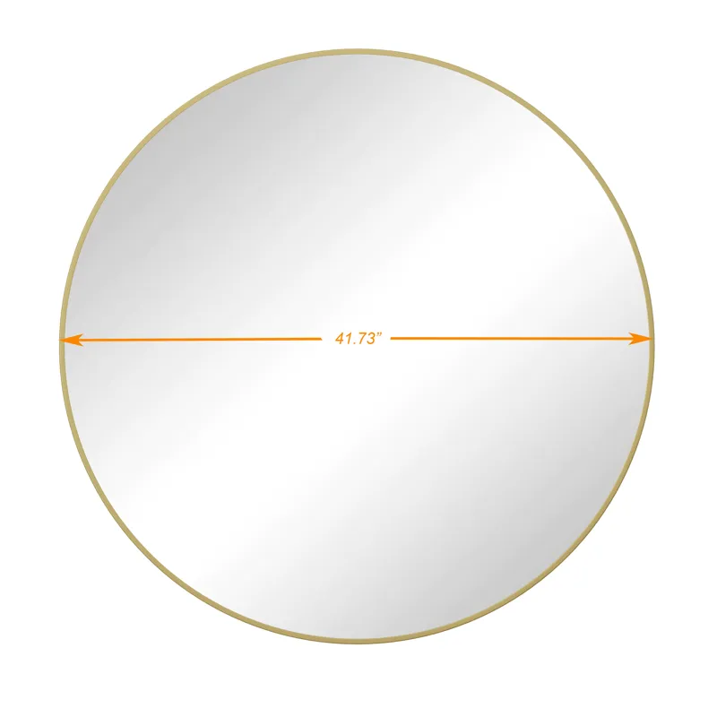 Wall Mirror Circular Mirror Metal Framed Mirror Round Vanity Mirror Dressing Mirror, For Bathroom, L