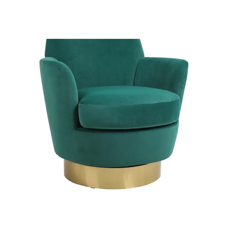 Velvet Swivel Barrel Chair, Swivel Accent Chairs Armchair For Living Room, Reading Chairs For Bedroo