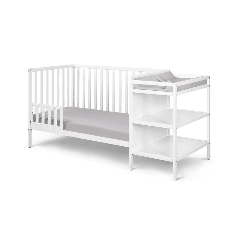 Palmer - 3-in-1 Convertible Crib / Changer Combo - White