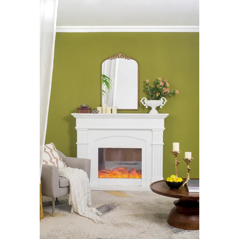 Arch Mirror, Baroque Inspired Wall Decor For Bathroom Bedroom Living Room - Gold
