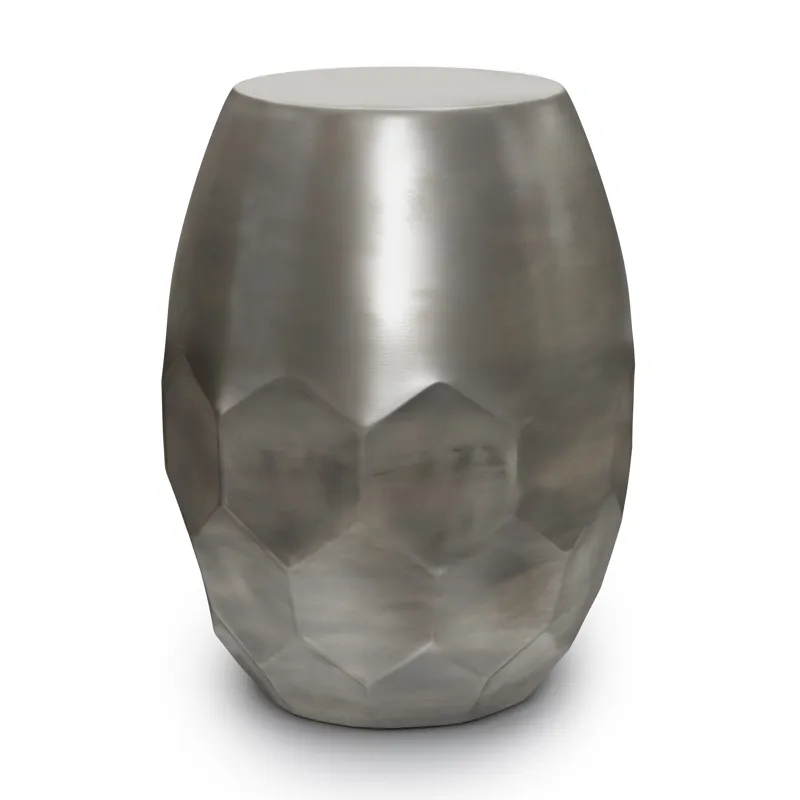 Flanigan - Metal Accent Table - Antique Silver
