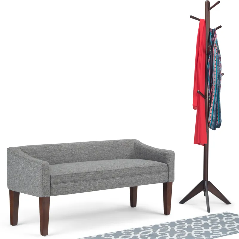 Parris - Upholstered Bench - Pebble Grey