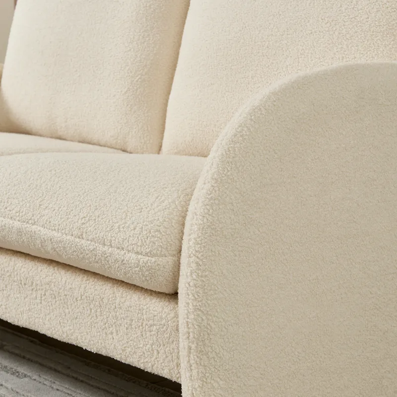 Loveseat Sofa Small Couch For Living Room, Sherpa Fabric Upholstered Loveseat Sofa Couch, Small Love