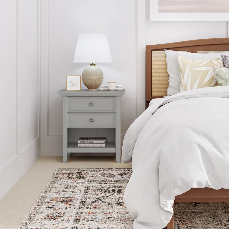 Amherst - Bedside Table - Fog Grey