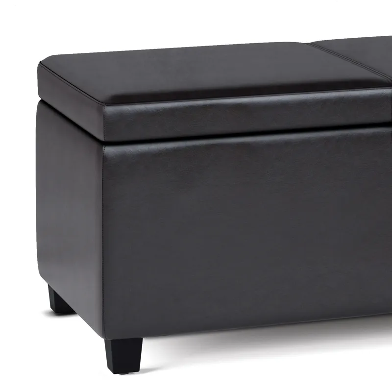 Avalon - Extra Large Storage Ottoman Bench - Tanners Brown
