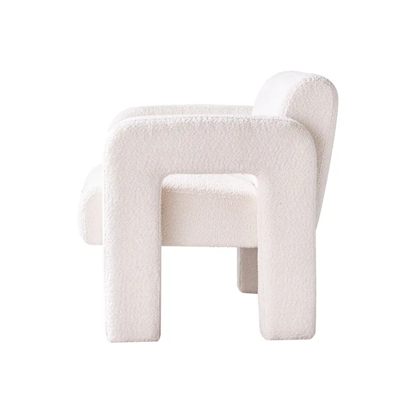 31.10\" Wide Boucle Upholstered Accent Chair - Beige