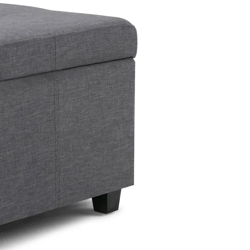 Castleford - Storage Ottoman - Slate Grey
