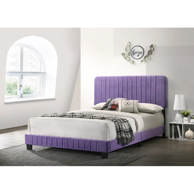 Lodi - G0502-QB-UP Queen Bed - Purple