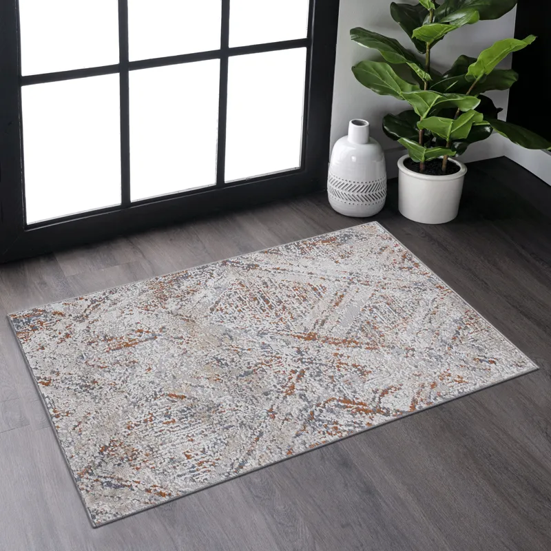 Payas - 2\' x 3\' Geometric Non-Shedding Living Room Bedroom Dining Home Office Stylish And Stain Re