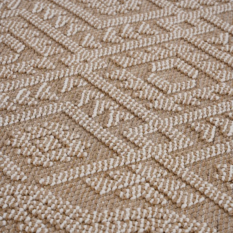 8\' x 10\' Traditional Indoor / Outdoor Area Rug - Natural
