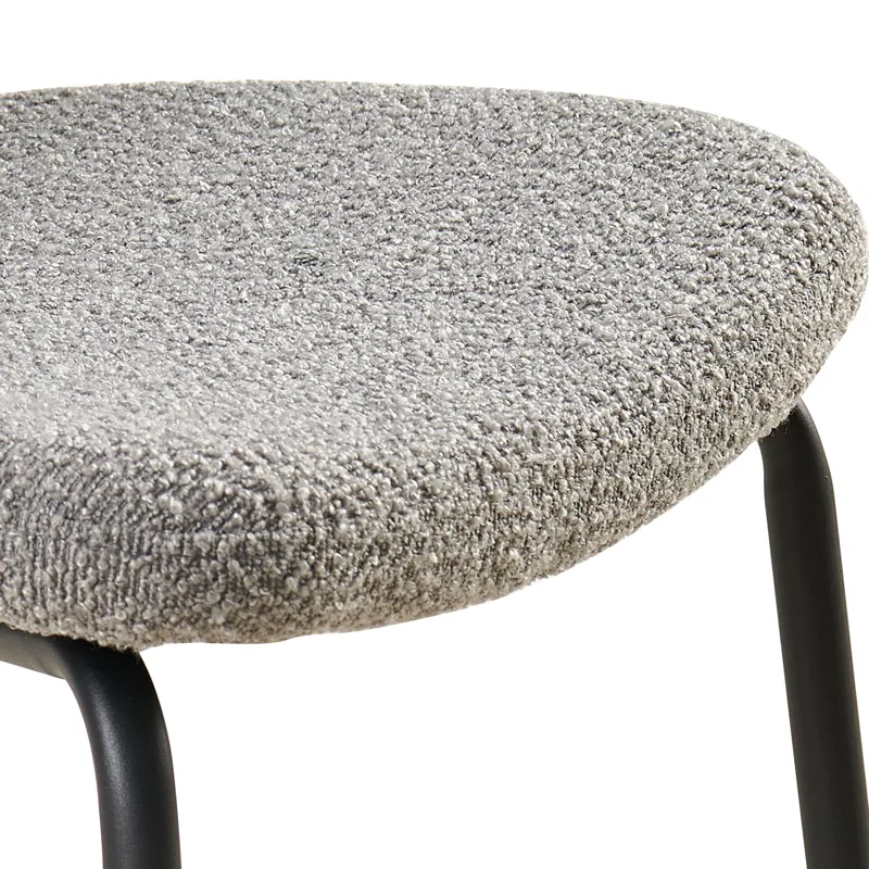 Boucle Dining Chairs, Dining Chairs With Metal Legs For Dining Room, Kitchen, Living Room (Set of 2)