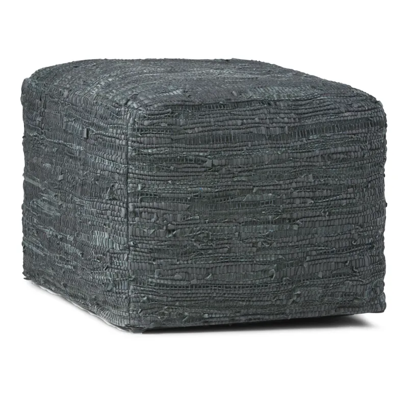 Fredrik - Square Pouf - Grey
