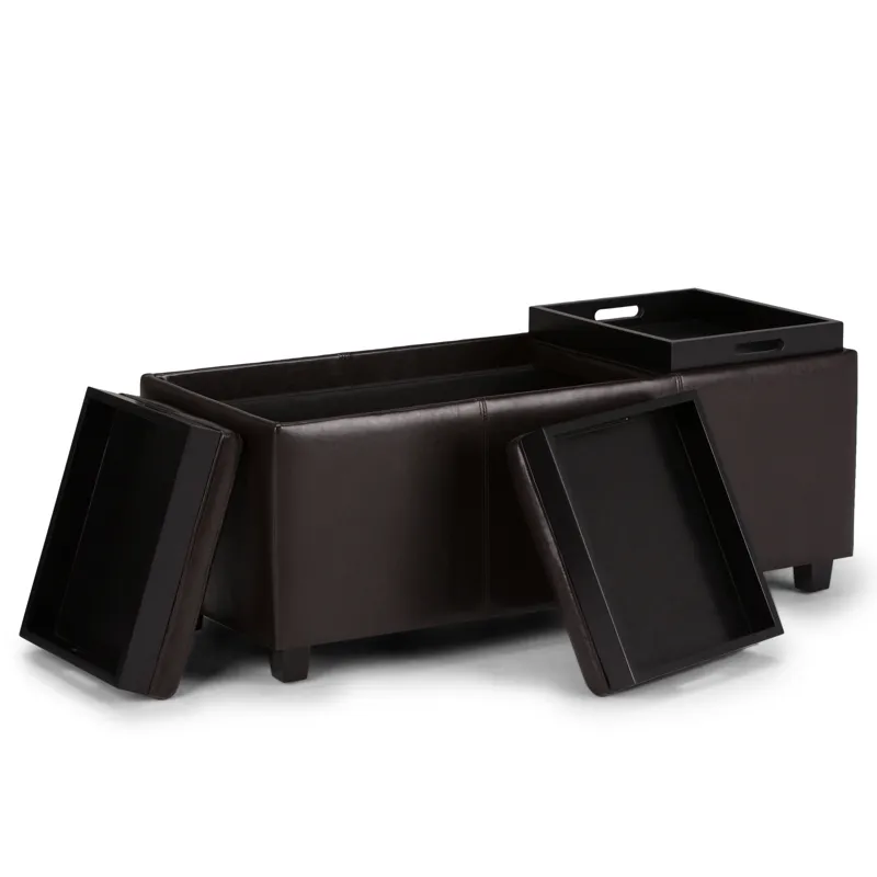 Avalon - Storage Ottoman - Tanners Brown
