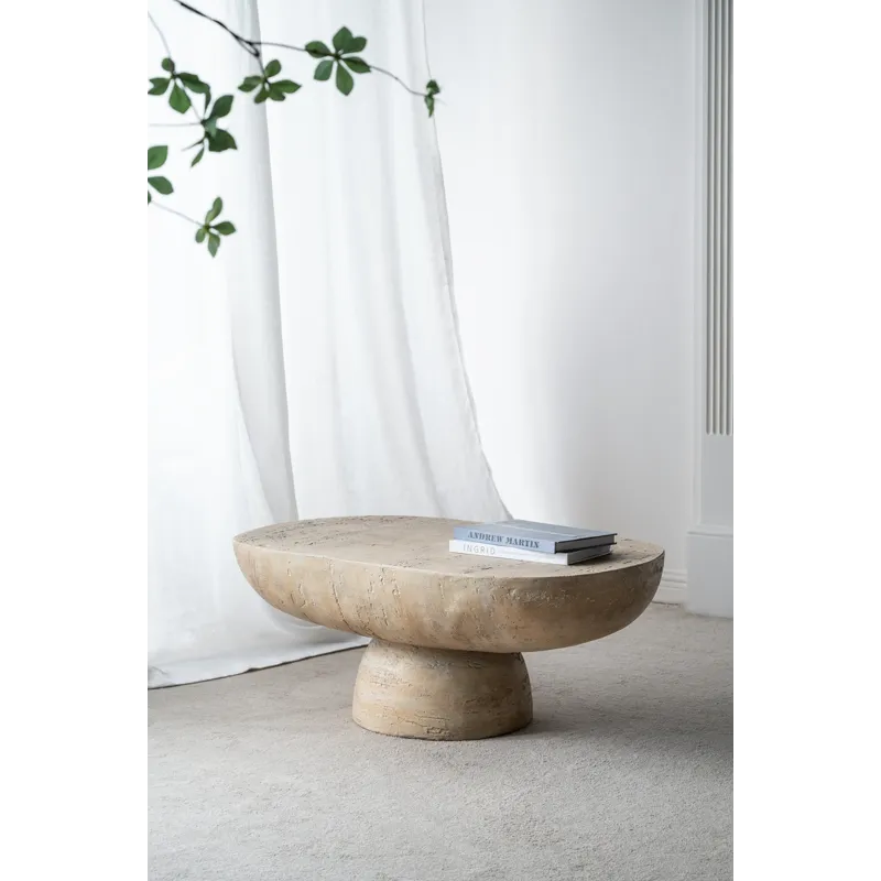 Oval Coffee Table - Cream