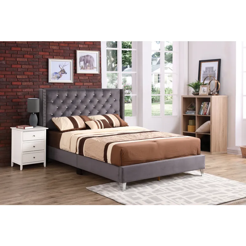 Julie - G1920-FB-UP Full Upholstered Bed - Gray