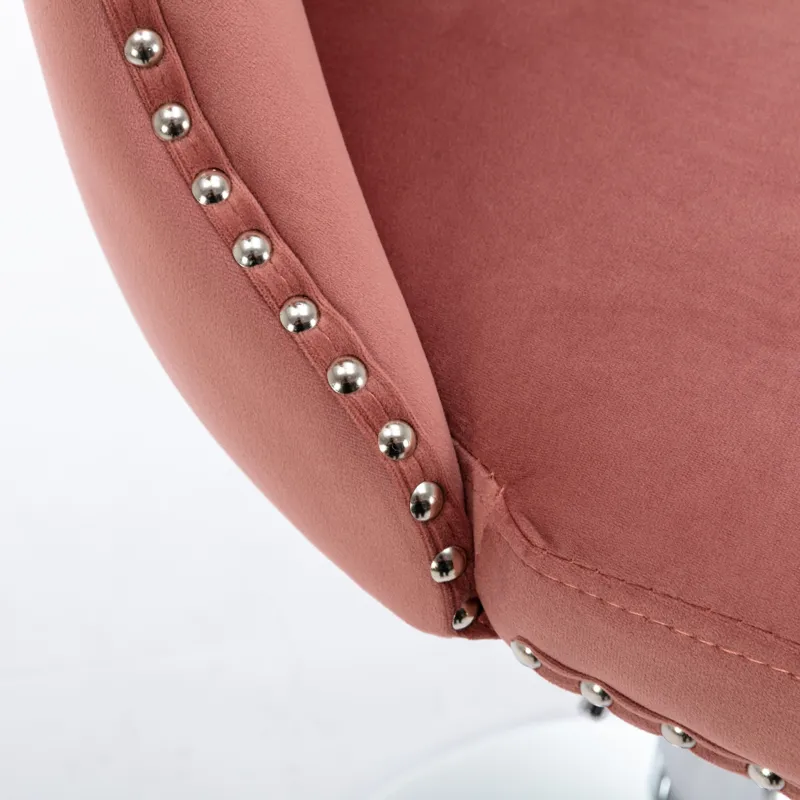 Swivel Velvet Barstools Adjusatble Seat Height From 25-33\", Modern Upholstered Chrome Base Bar Stoo