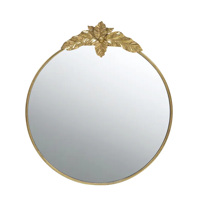 Large Round Wall Mirror With Metal Frame, Circle Accent Mirror For Living Room Bedroom Entryway - Go