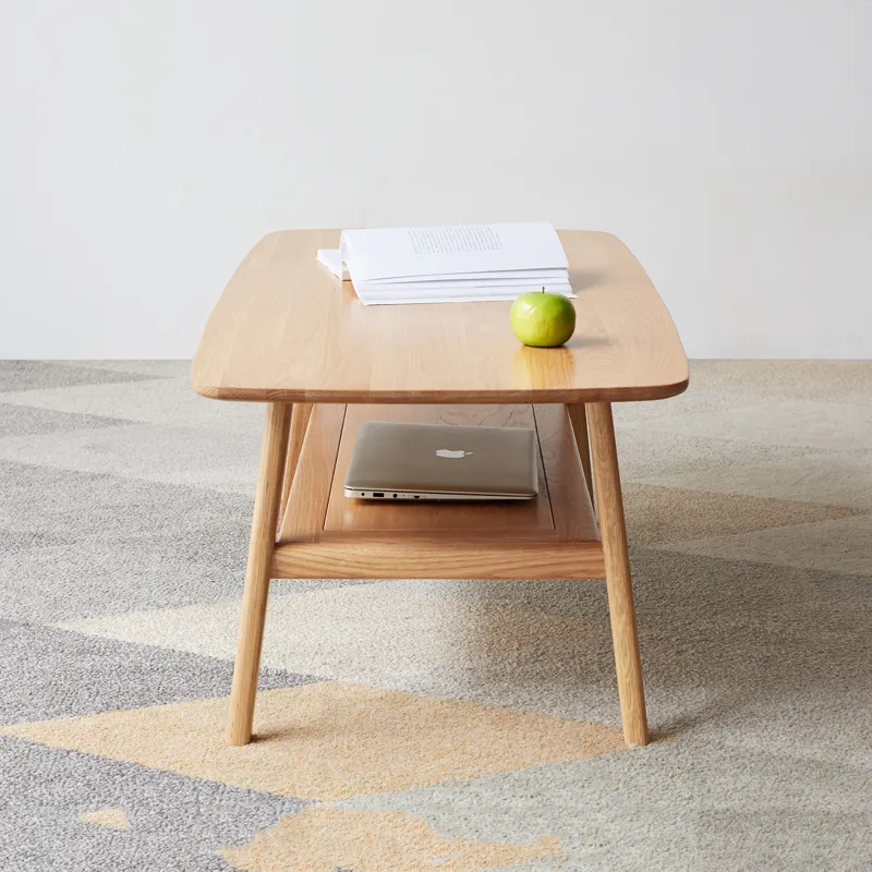 Center Table Low Table 100% Solid Wood Top Plate Desk Coffee Table Study Desk Work From Home Natural