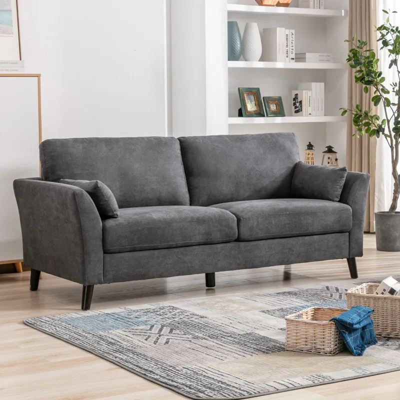 Damian - Woven Fabric Sofa - Gray