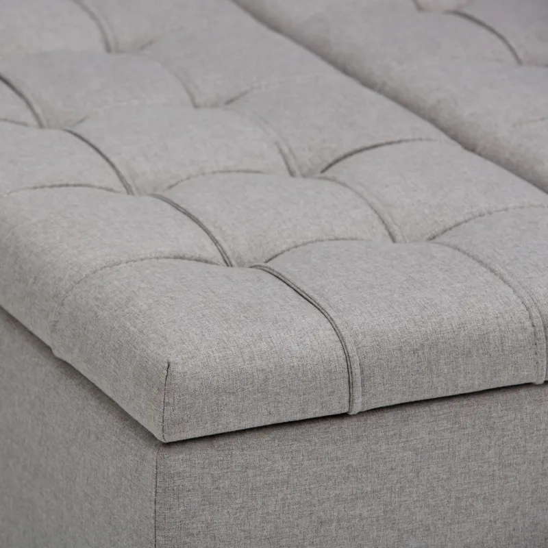 Harrison - Coffee Table Storage Ottoman - Dove Grey