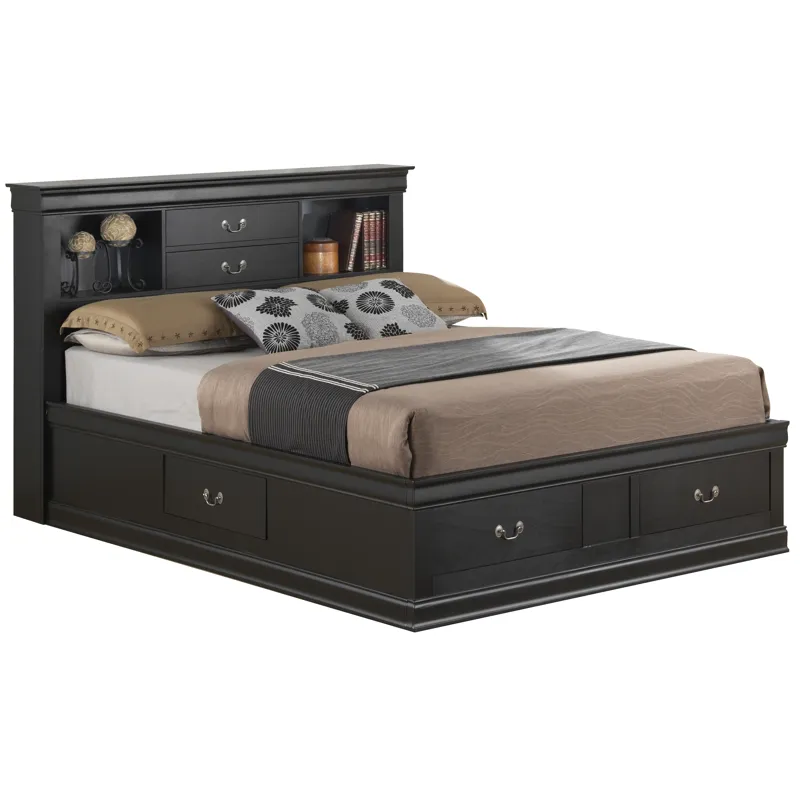 Louis Phillipe - G3150B-FSB Full Storage Bed - Black