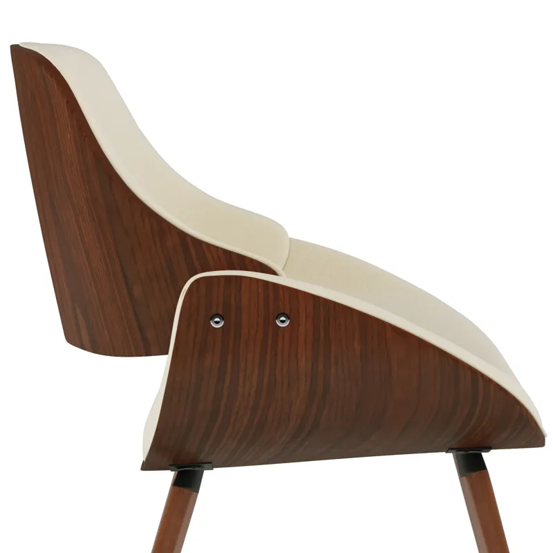 Malden - Bentwood Dining Chair with Wood Back - Natural / Dark Bown