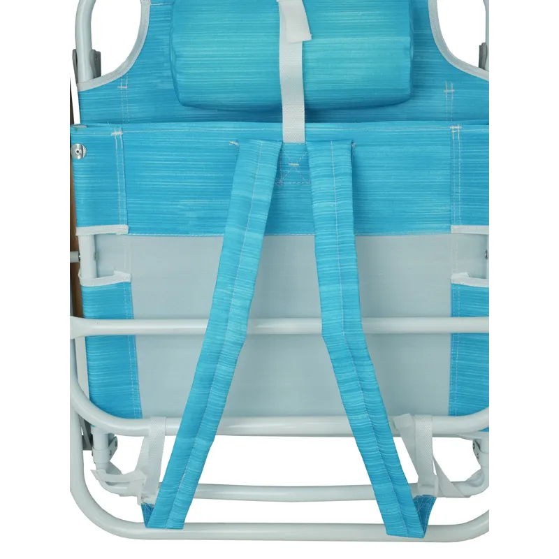 Backpack Beach Chair For Adults, Beach Towel, 5 Position Chair With Pouch Folding Lightweight Positi