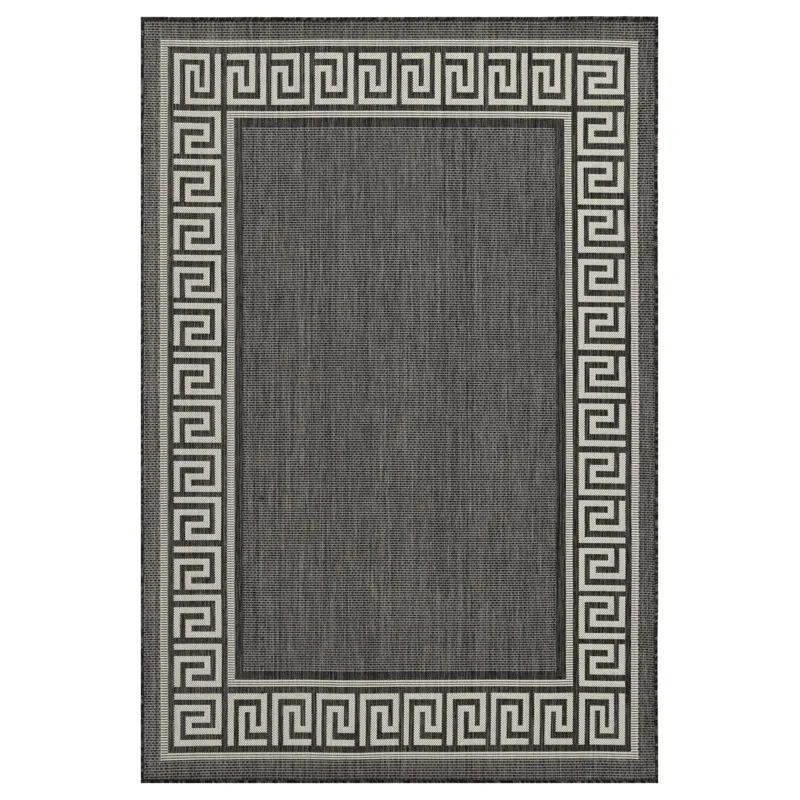 Sunshine - 2\'7\" X 7\'3\" Indoor / Outdoor Area Rug - Anthracite - Polypropylene