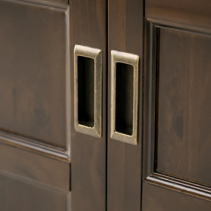 Burlington - Low Storage Cabinet - Mahogany Brown