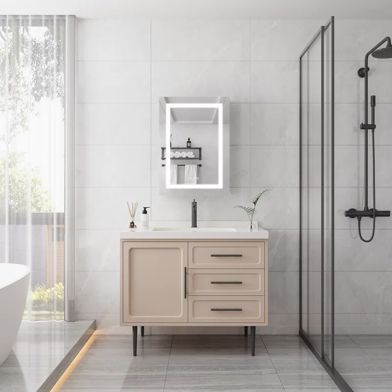 20 x 28\" Bathroom Medicine Cabinet With Mirror Wall Mounted LED Bathroom Mirror Cabinet With Lights