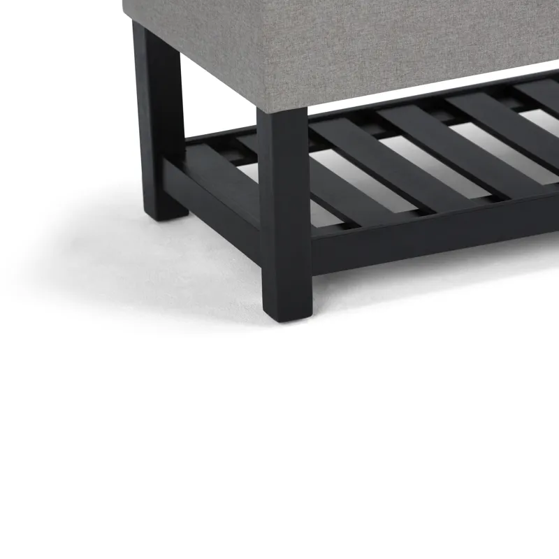 Saxon - Storage Ottoman Bench - Dove Grey
